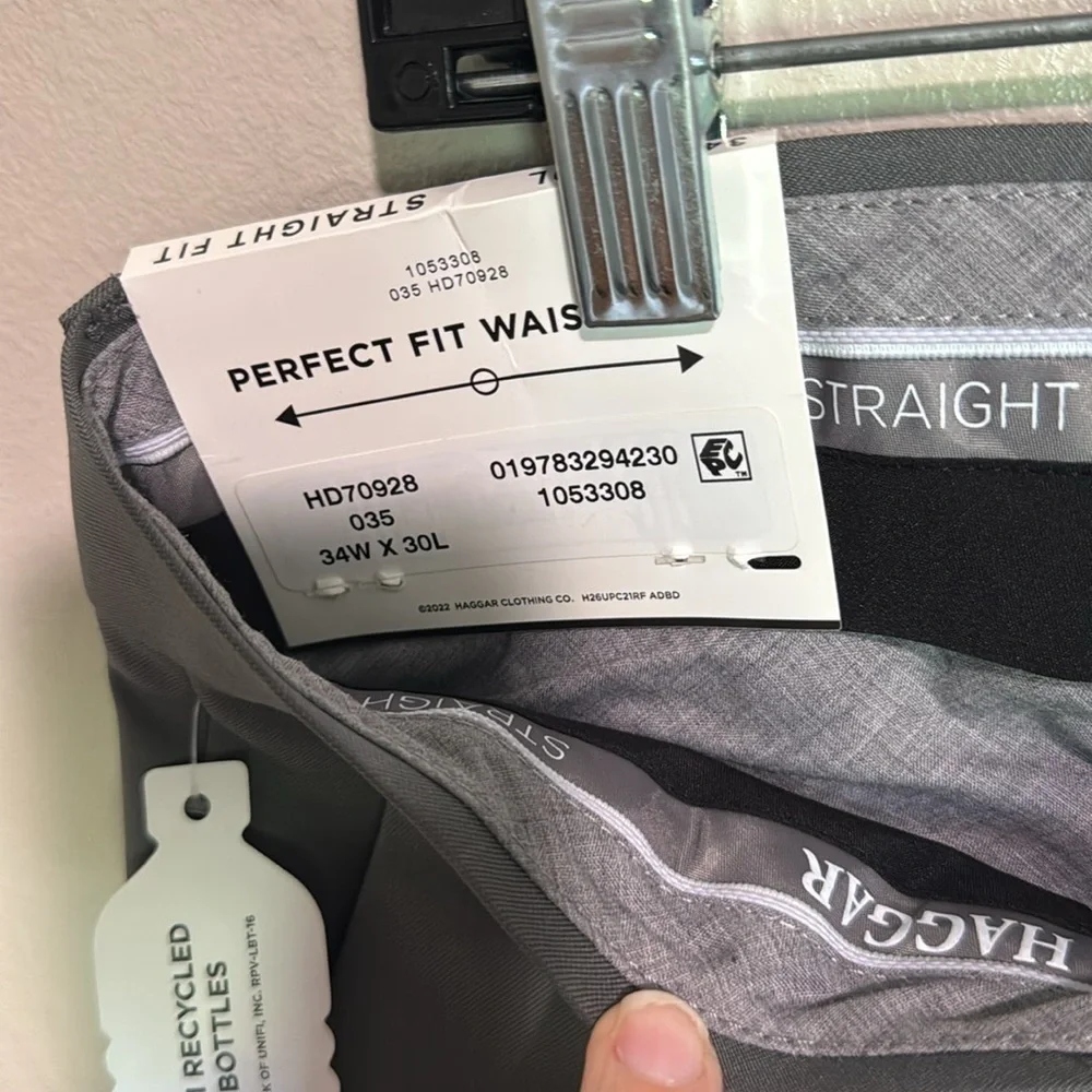 Men’s Haggar Straight Fit Gray Trousers